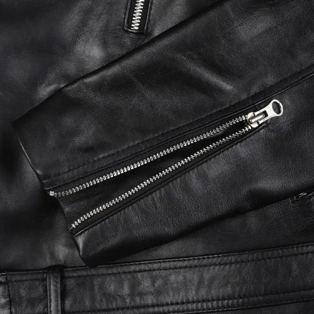 ZIPPED CUFFS, BELTED WAIST