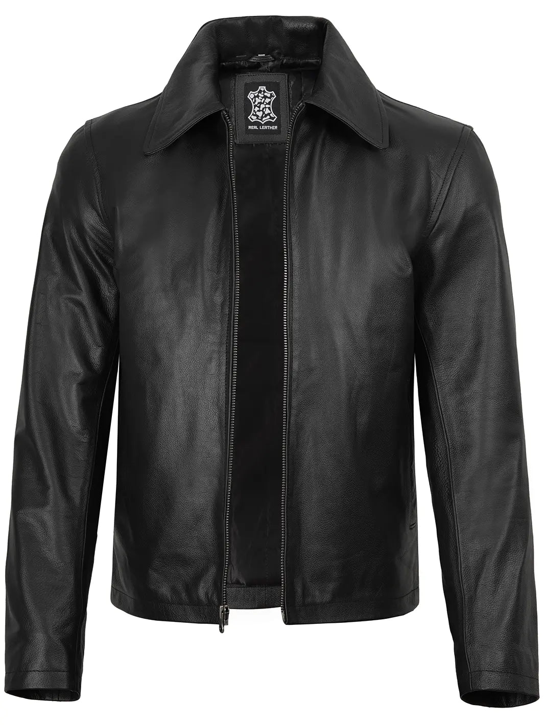mens real cowhide leather jacket 