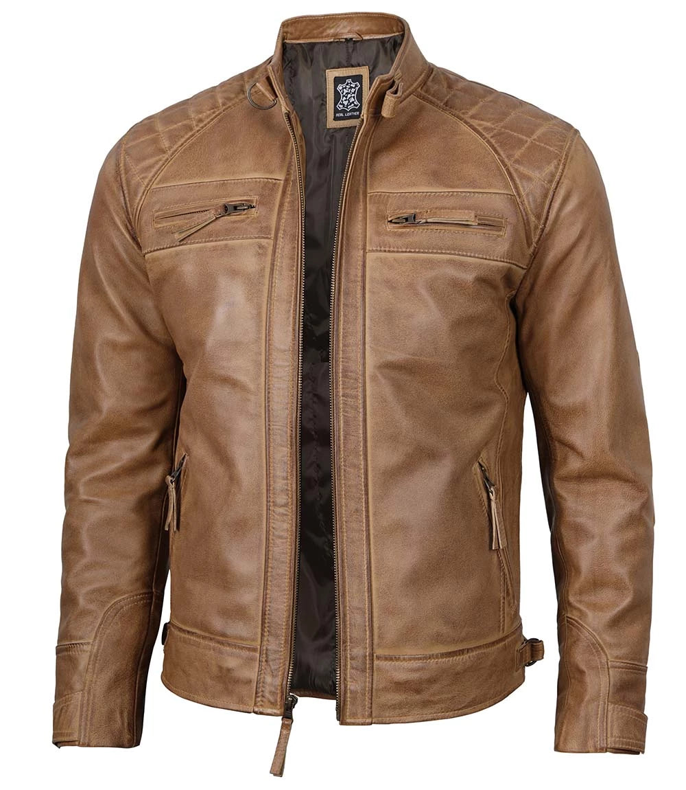 Johnson Camel Leather Jacket