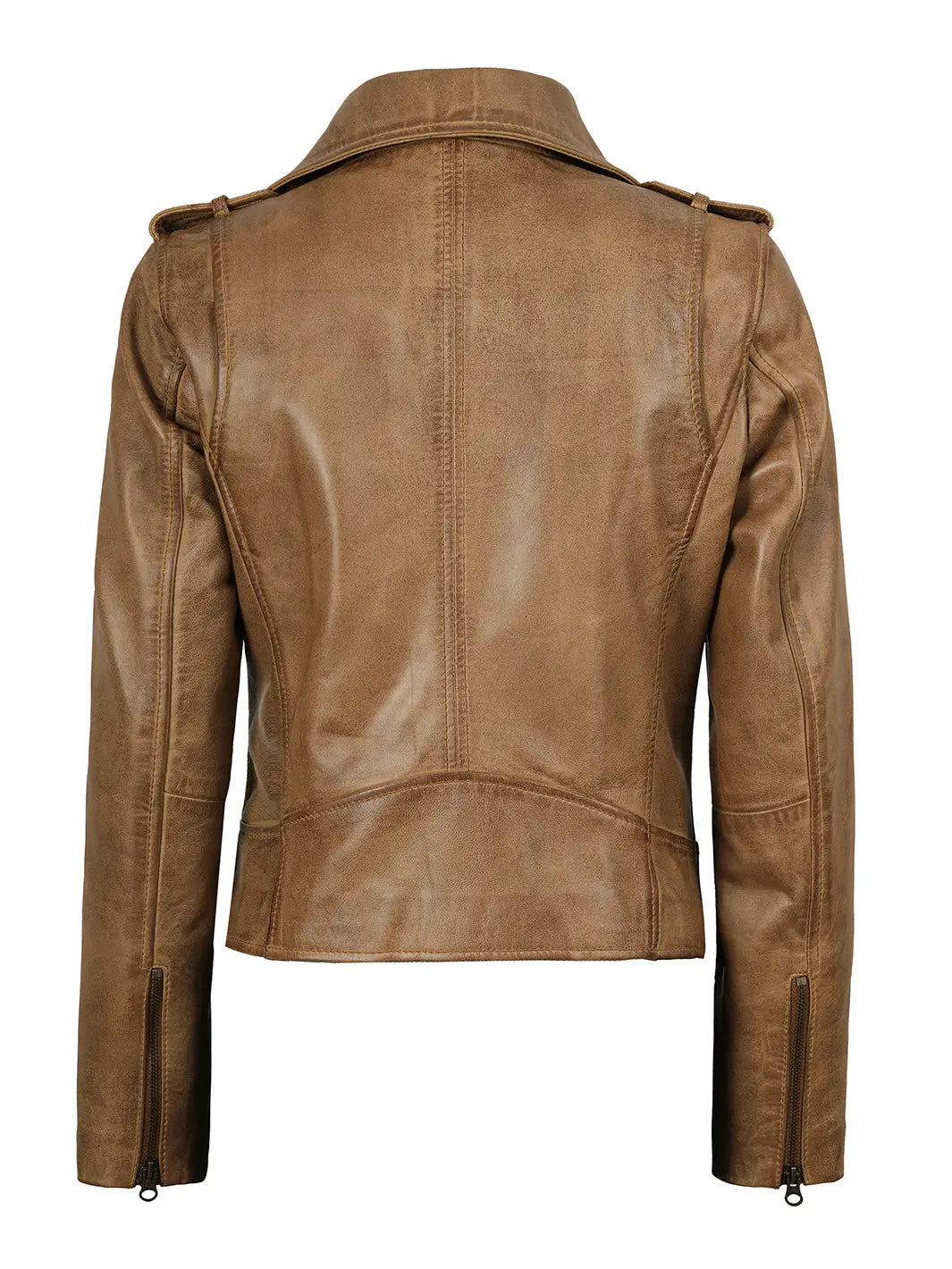 womens leather jacket camel