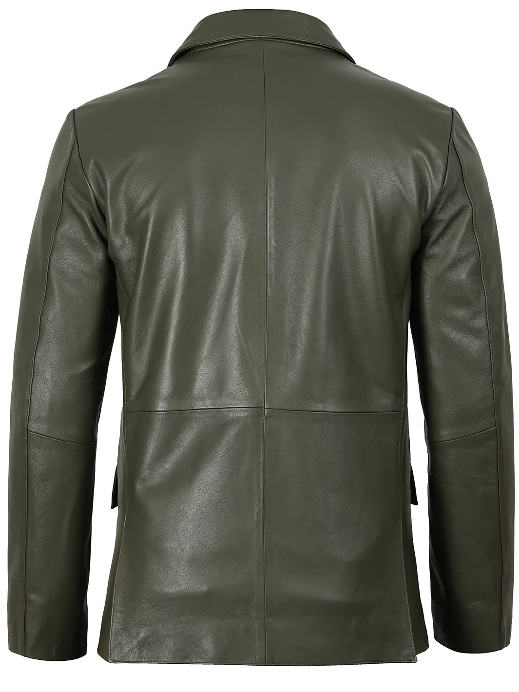 real leather blazer mens green 
