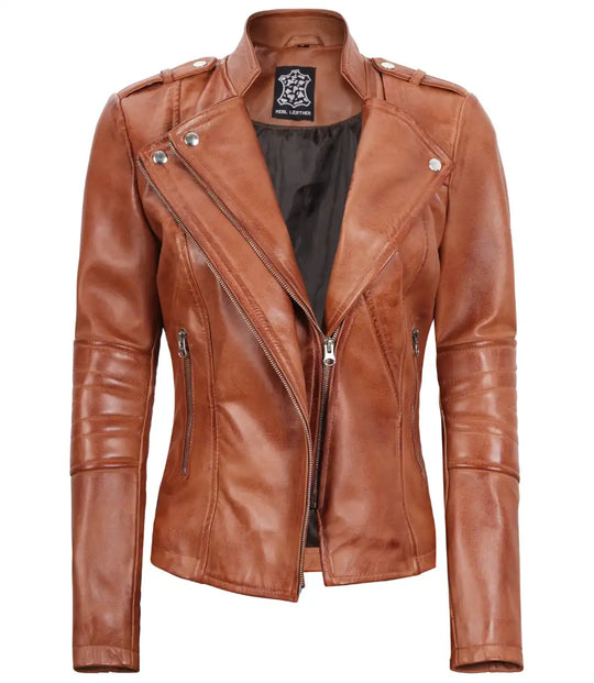 leather tan jacket for women 
