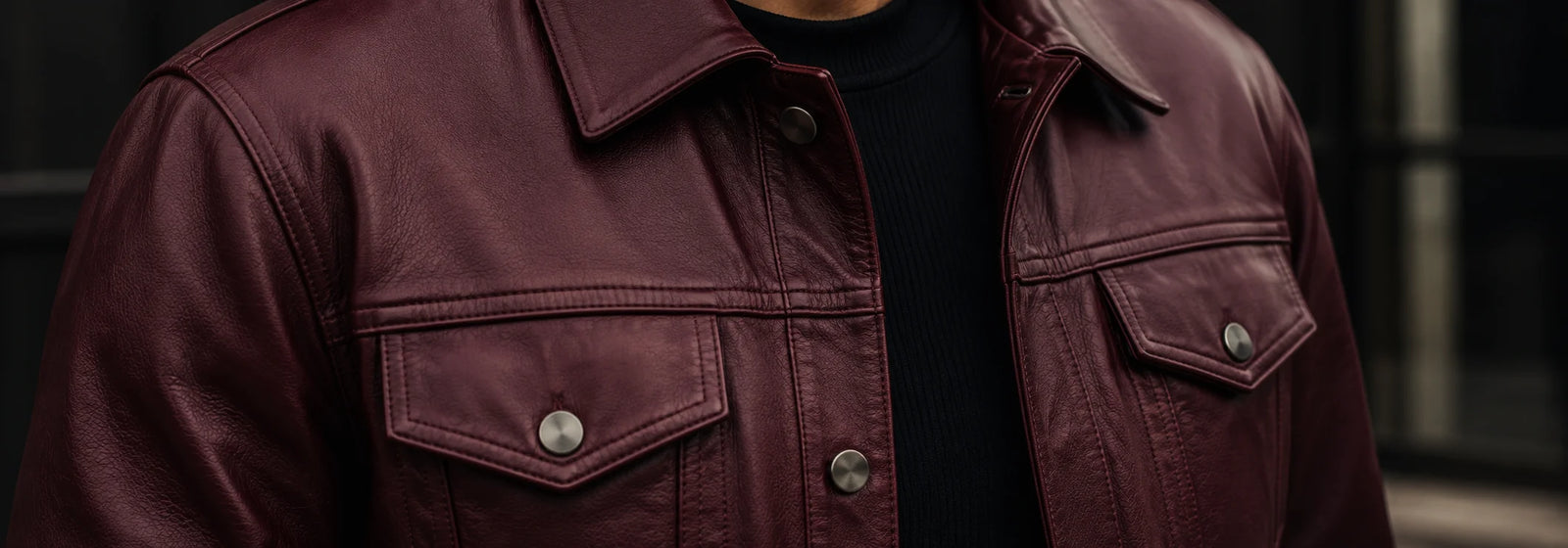 Men's Burgundy Leather Jackets