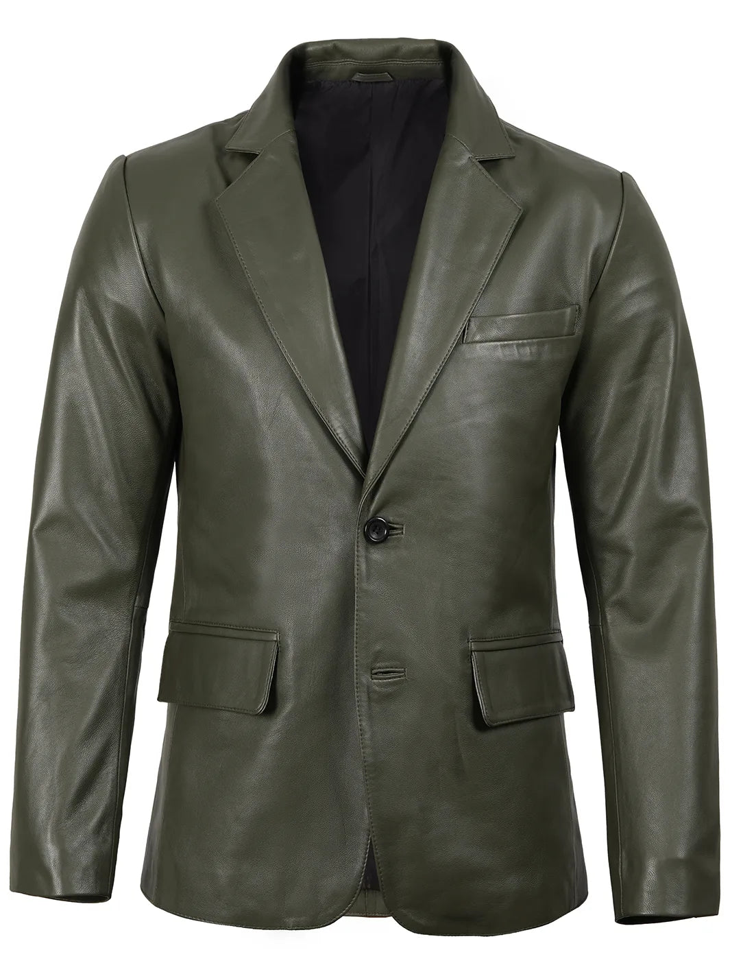green leather blazer mens 