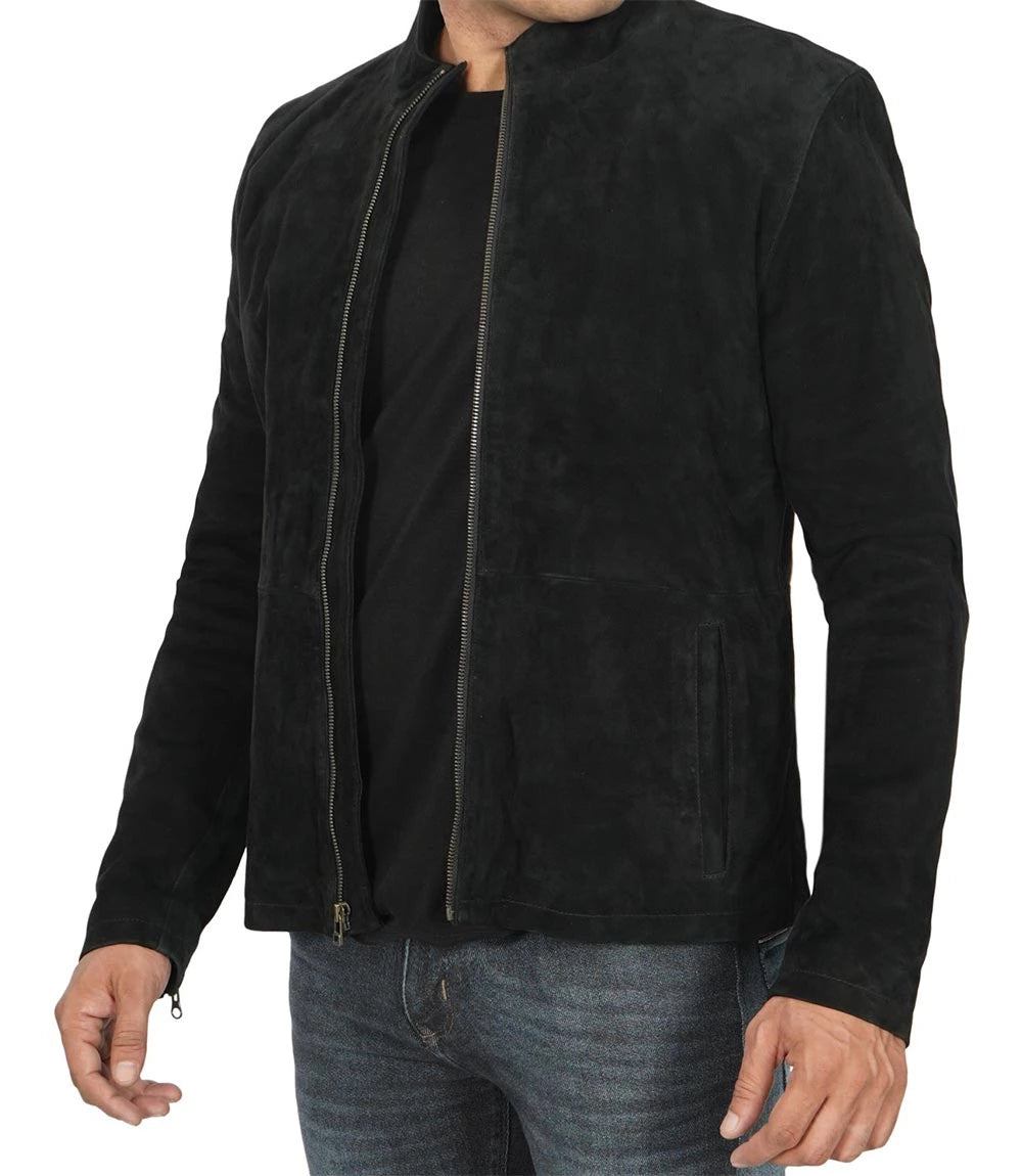 mens Suede Leather Jacket 