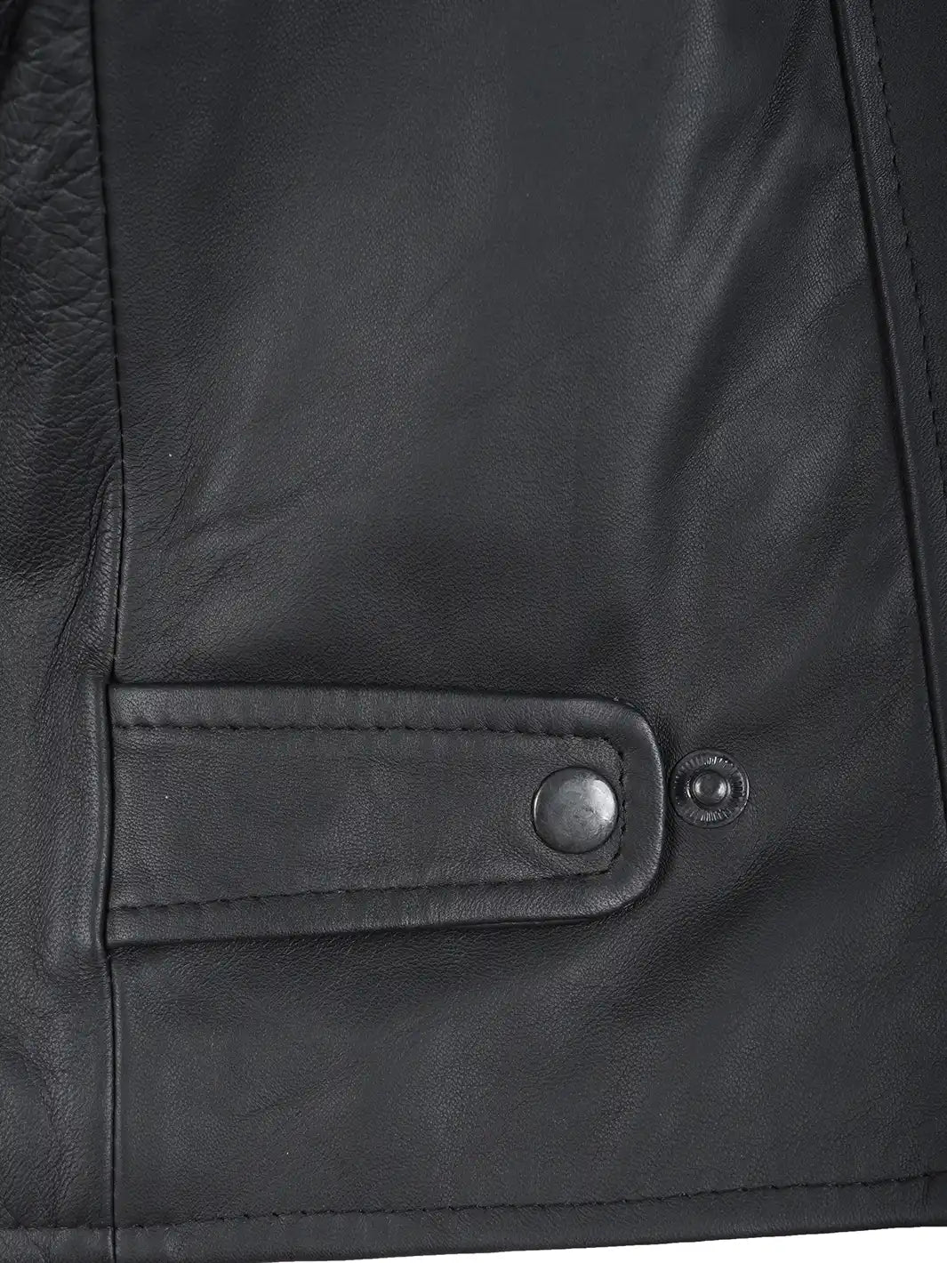 mens leather jacket black features