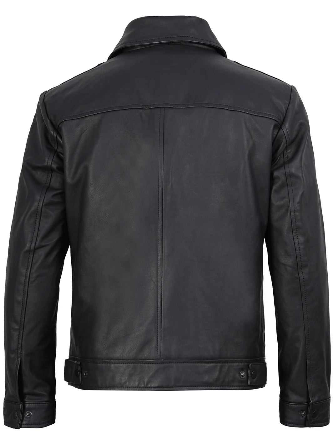 mens real leather jacket black 