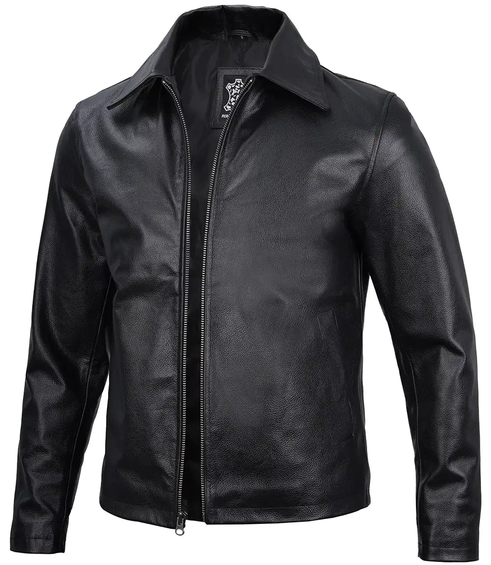 mens harrington leather jacket