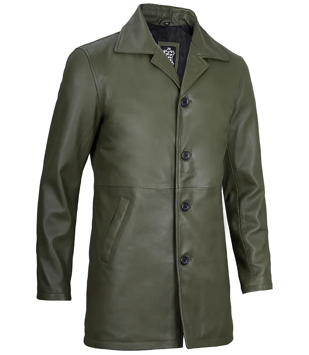 mens leather coat