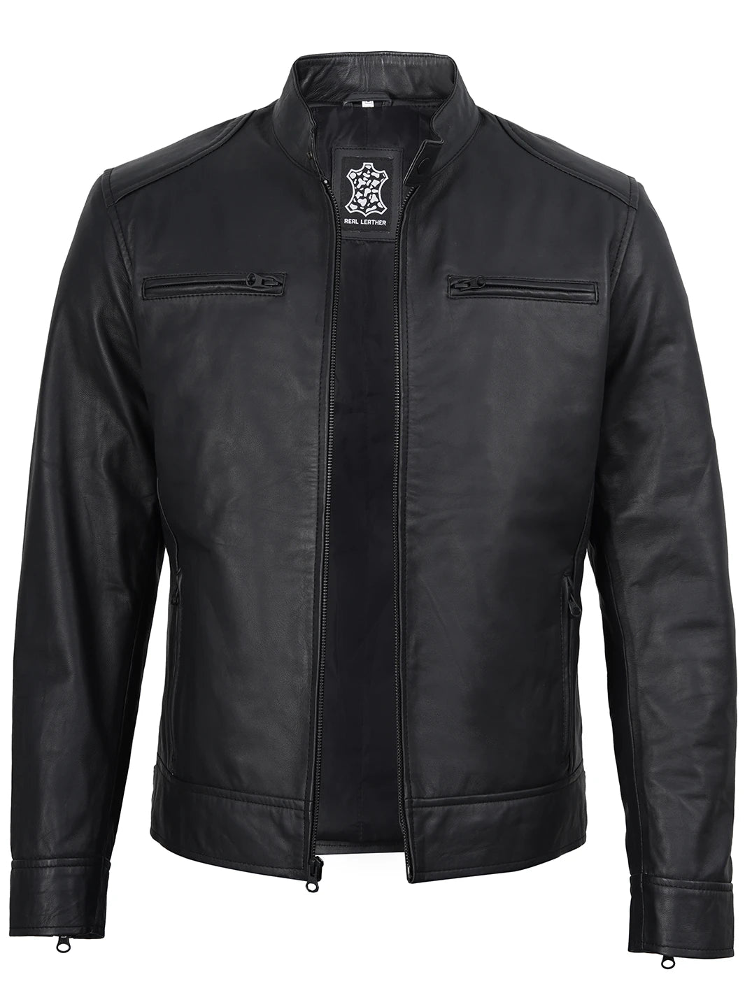 mens leather jacket biker style