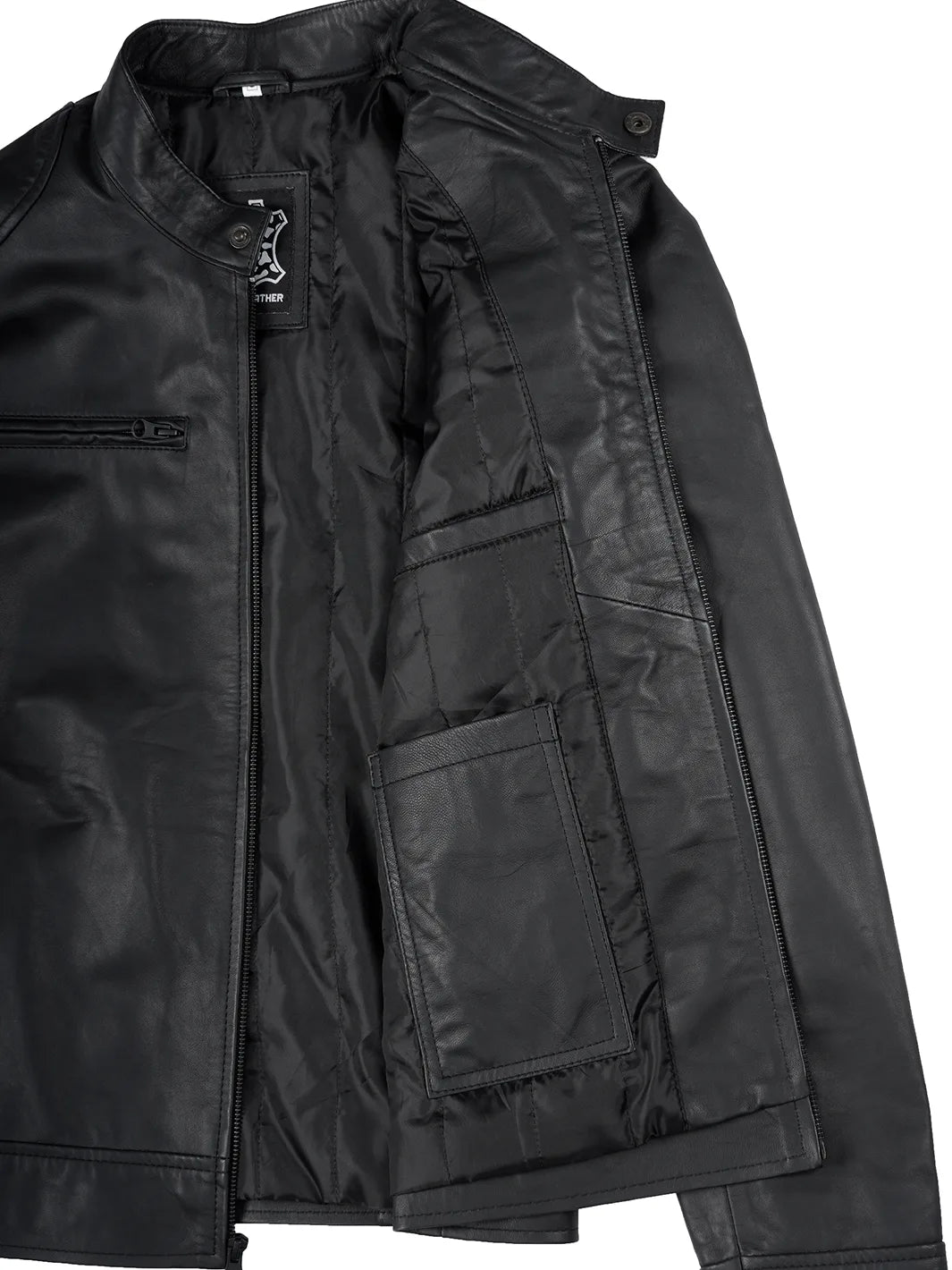 mens leather jacket features