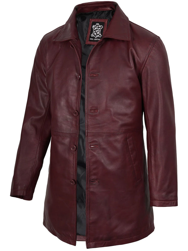 mens leather coat 