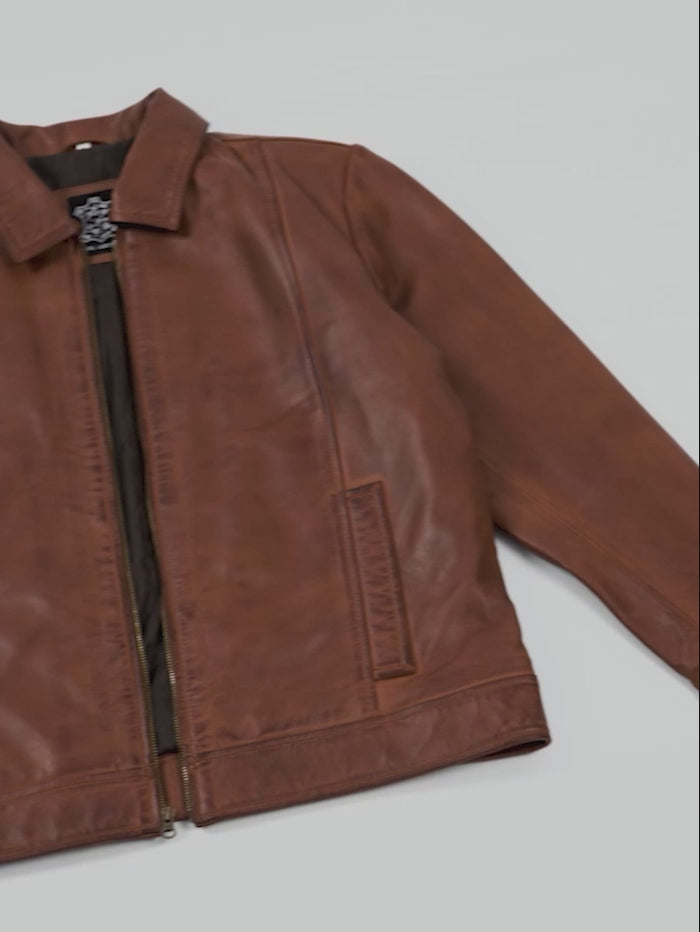 jose leather Jacket Cognac Wax video