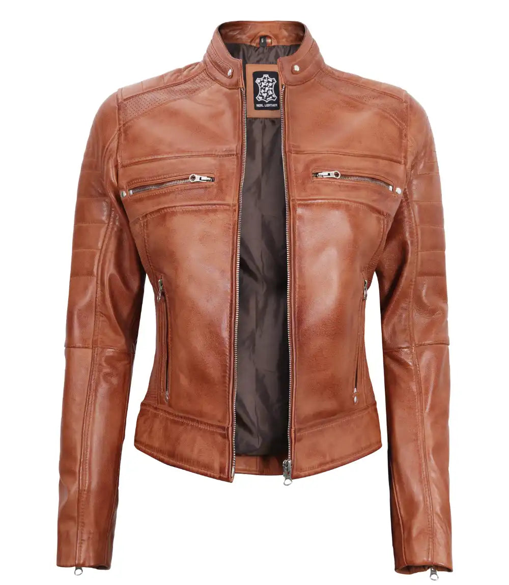 racer leather jacket for women