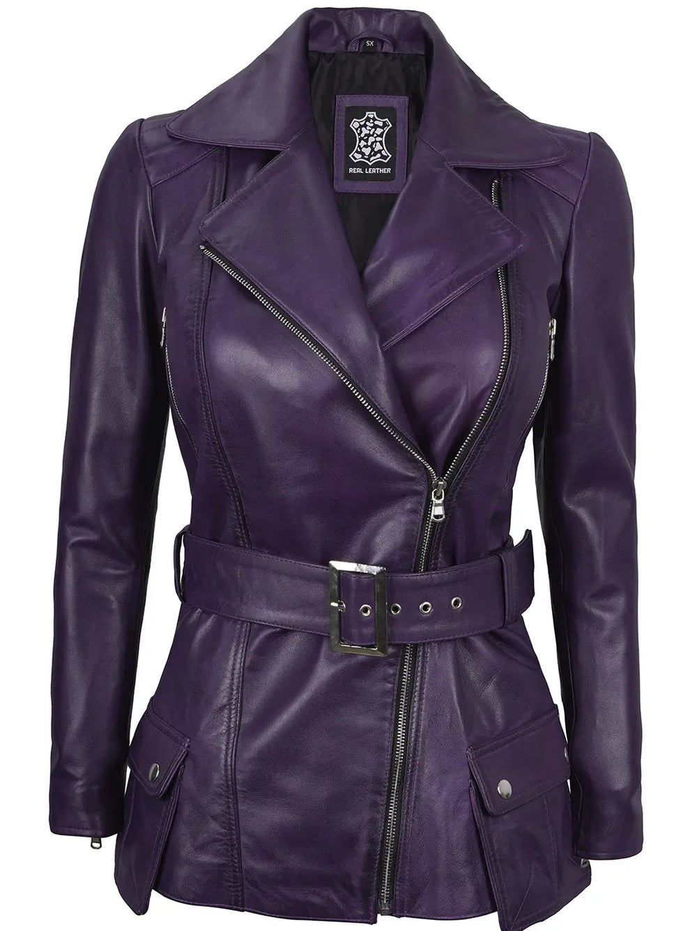 women biker leather jacket