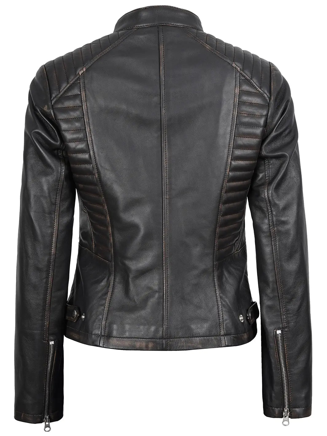 brown leather jacket womens 