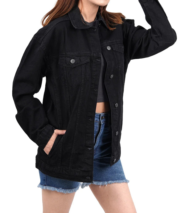 womens-black-oversized-denim-jacket