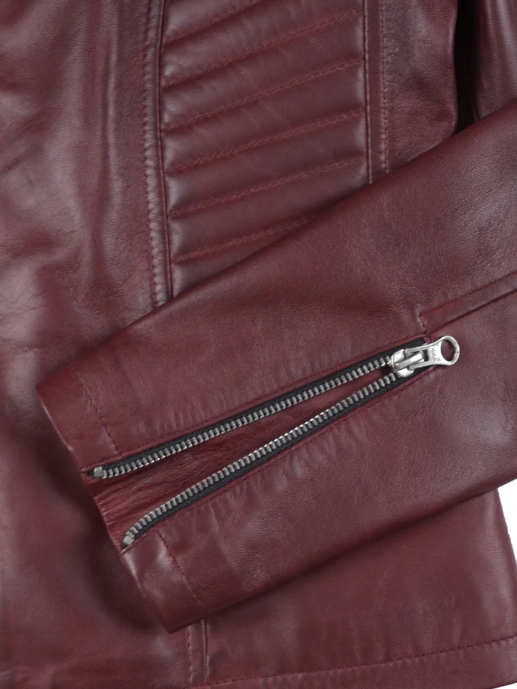 womens leather jacket maroon 