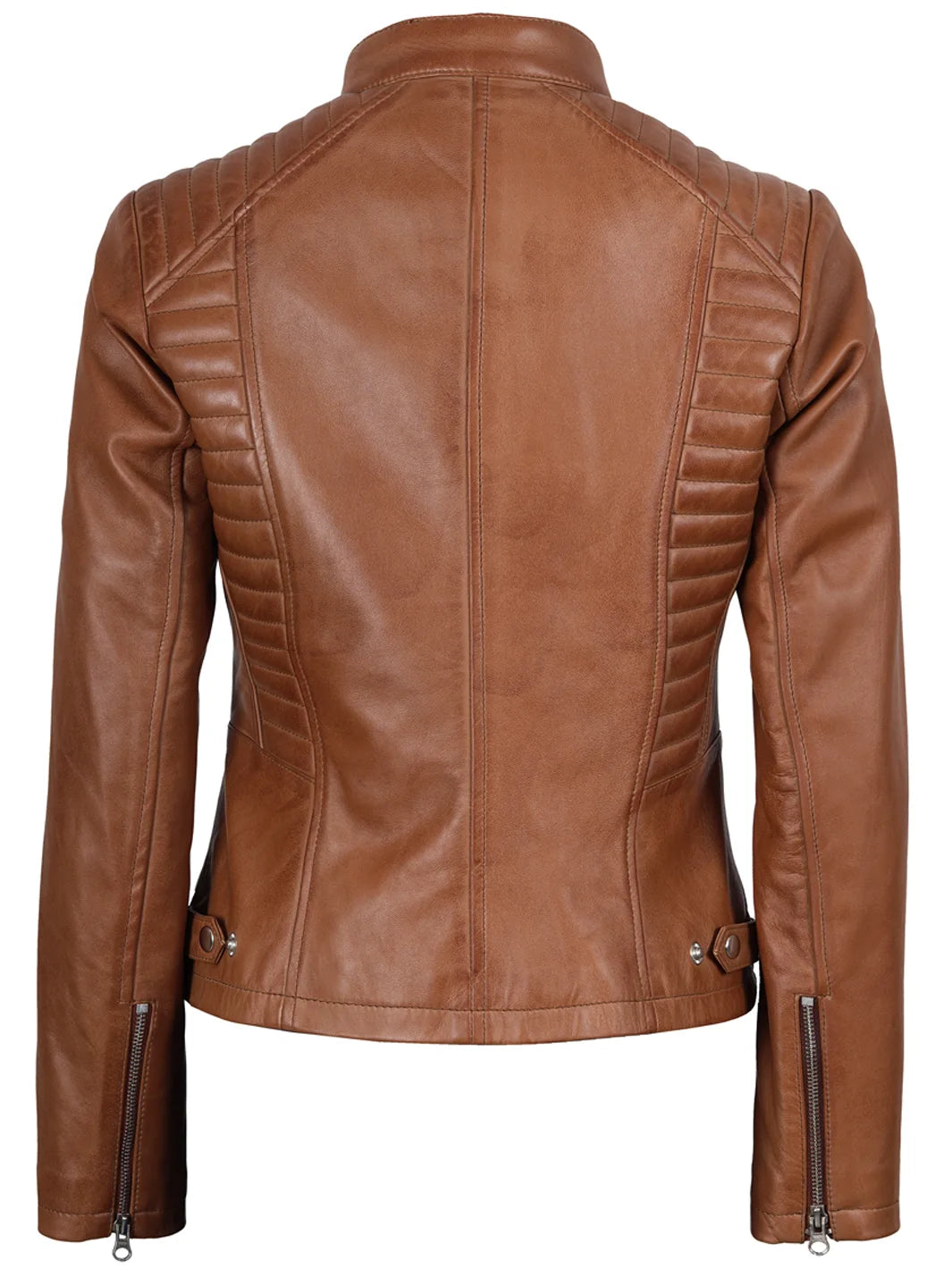 brown leather jacket womens 