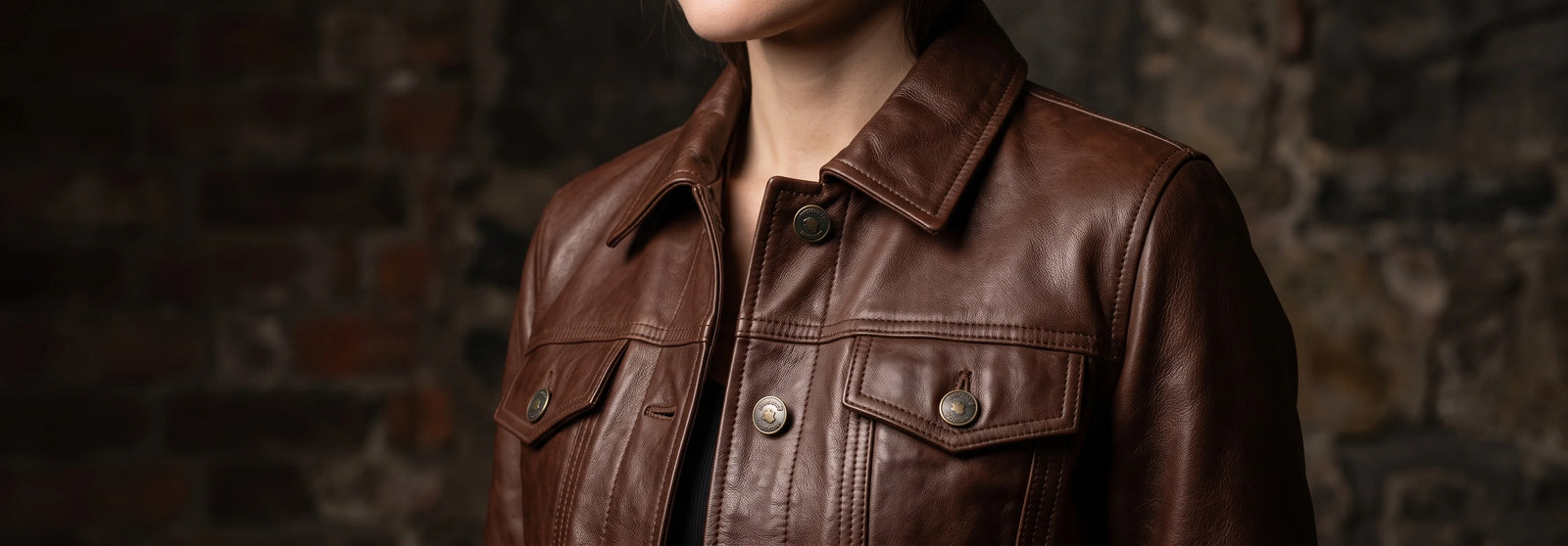 Women's Trucker Leather Jackets