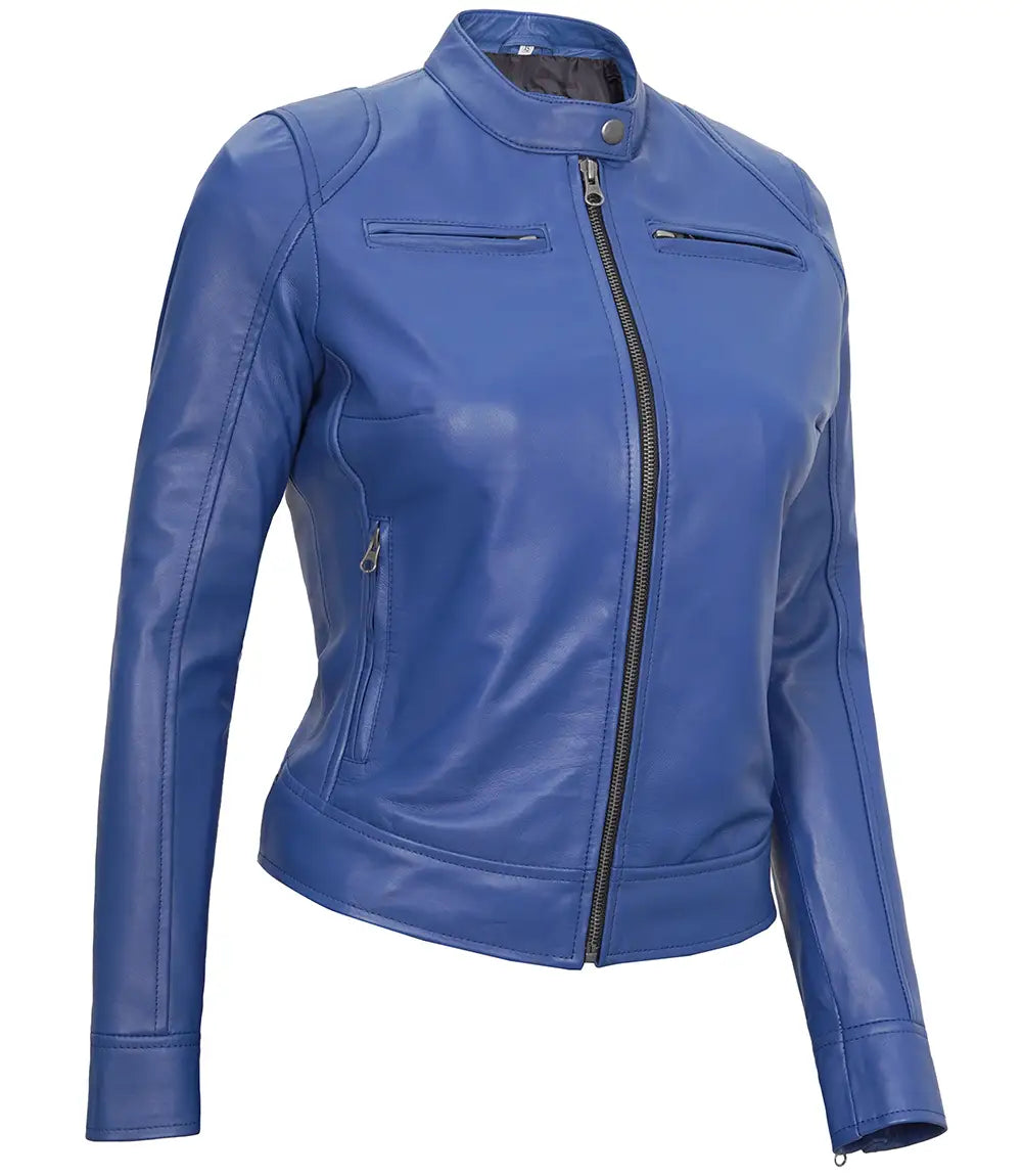 womens blue cafe racer