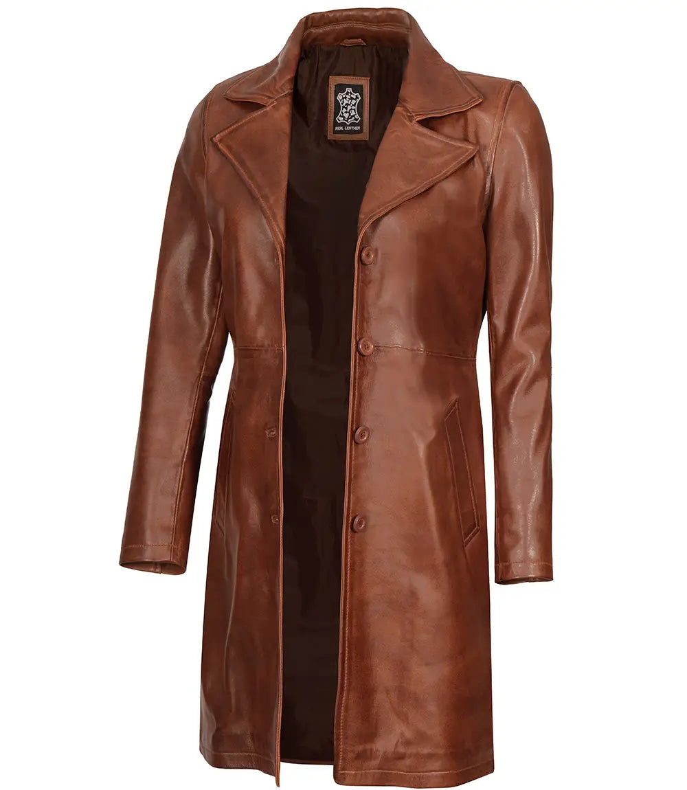 womens car coat cognac coat