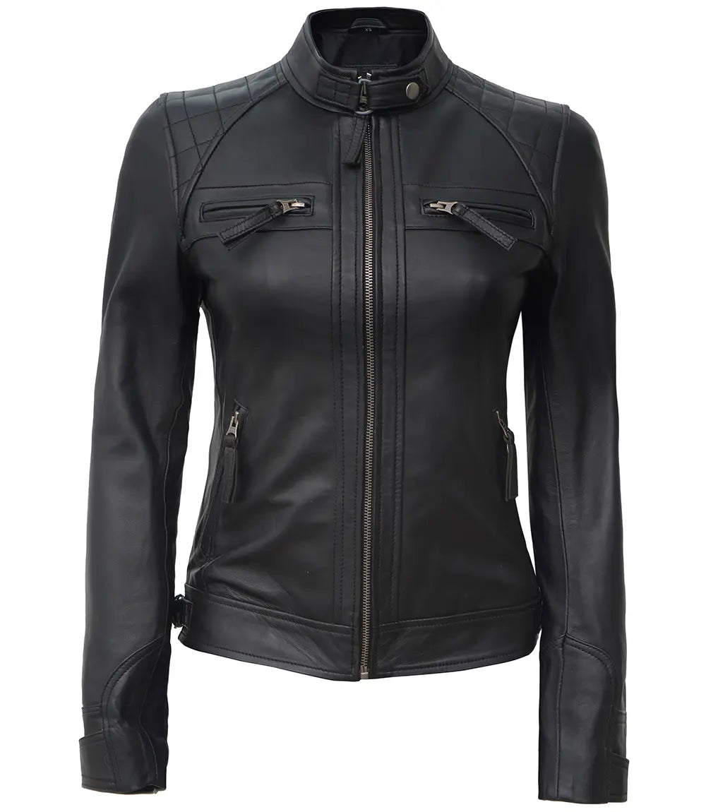 womens petite leather jacket