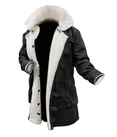 black shearling leather coatcoat